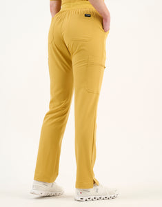 Essential Multi-Pocket Scrub Pants - Yellow Gold