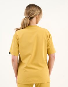 Essential Crewneck Scrub Top - Yellow Gold