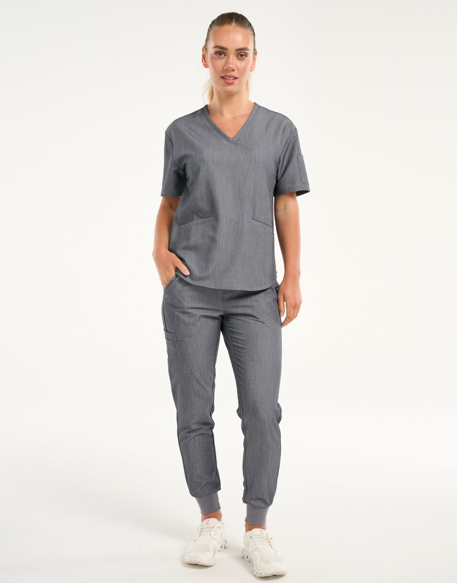 Aspire Jogger Scrub Pants - Heather Grey