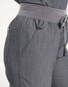 Essential Multi-Pocket Scrub Pants - Heather Grey