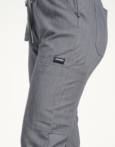 Essential Multi-Pocket Scrub Pants - Heather Grey