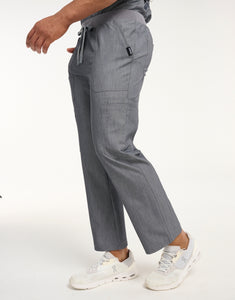 Essential Multi-Pocket Scrub Pants - Heather Grey