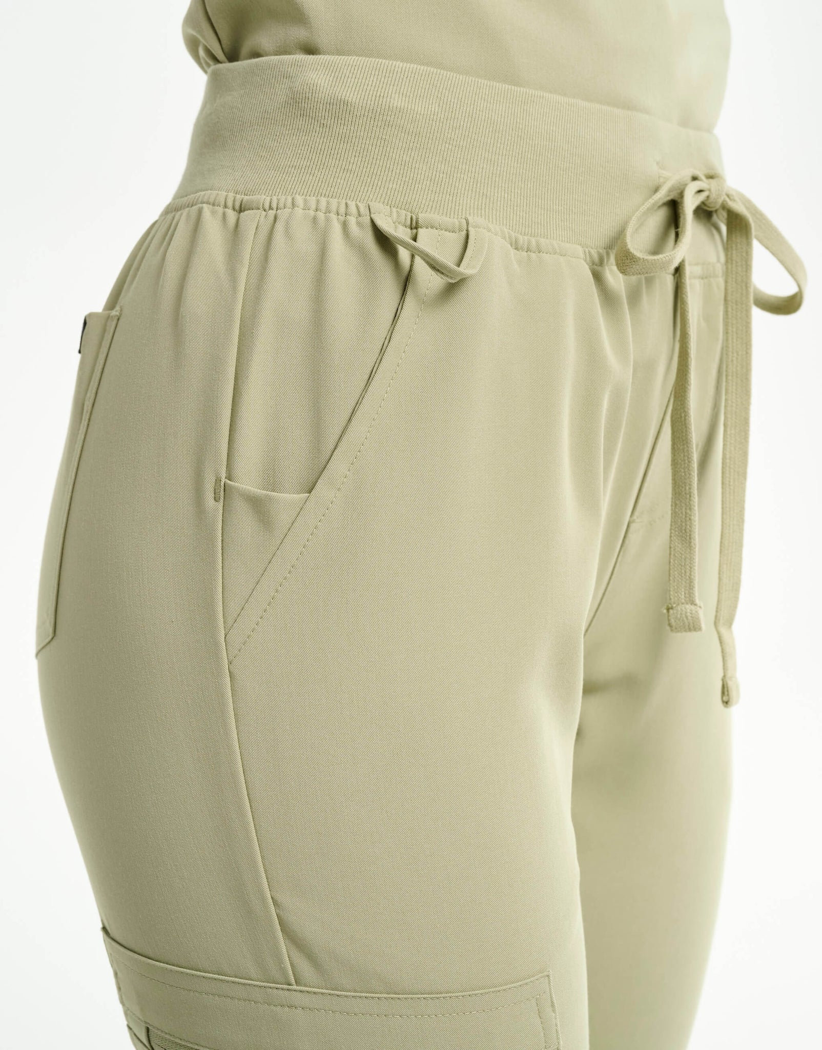 ankle of matcha flare scrub pants