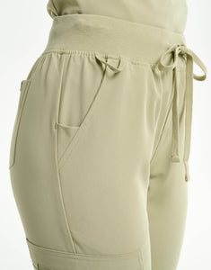 ankle of matcha flare scrub pants