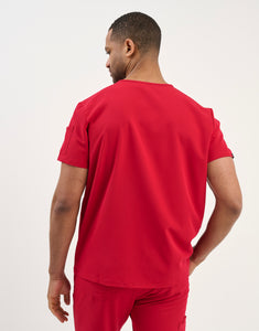 Aspire V Neck Scrub Top - Cherry Red