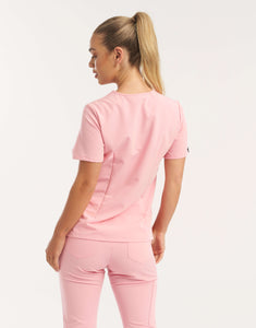 Essential One Pocket V Neck Scrub Top - Musk Pink