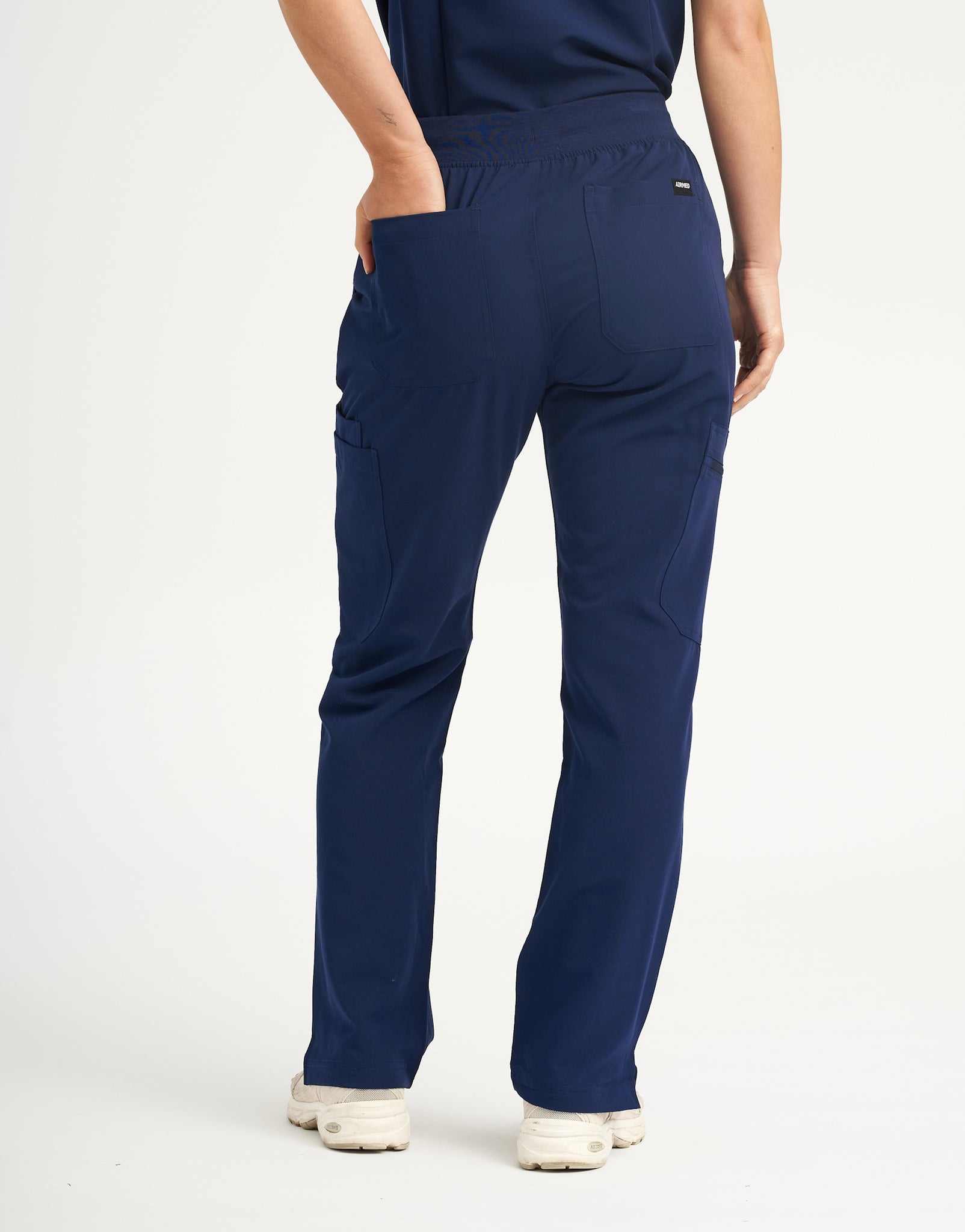 Essential Multi-Pocket Scrub Pants - True Navy