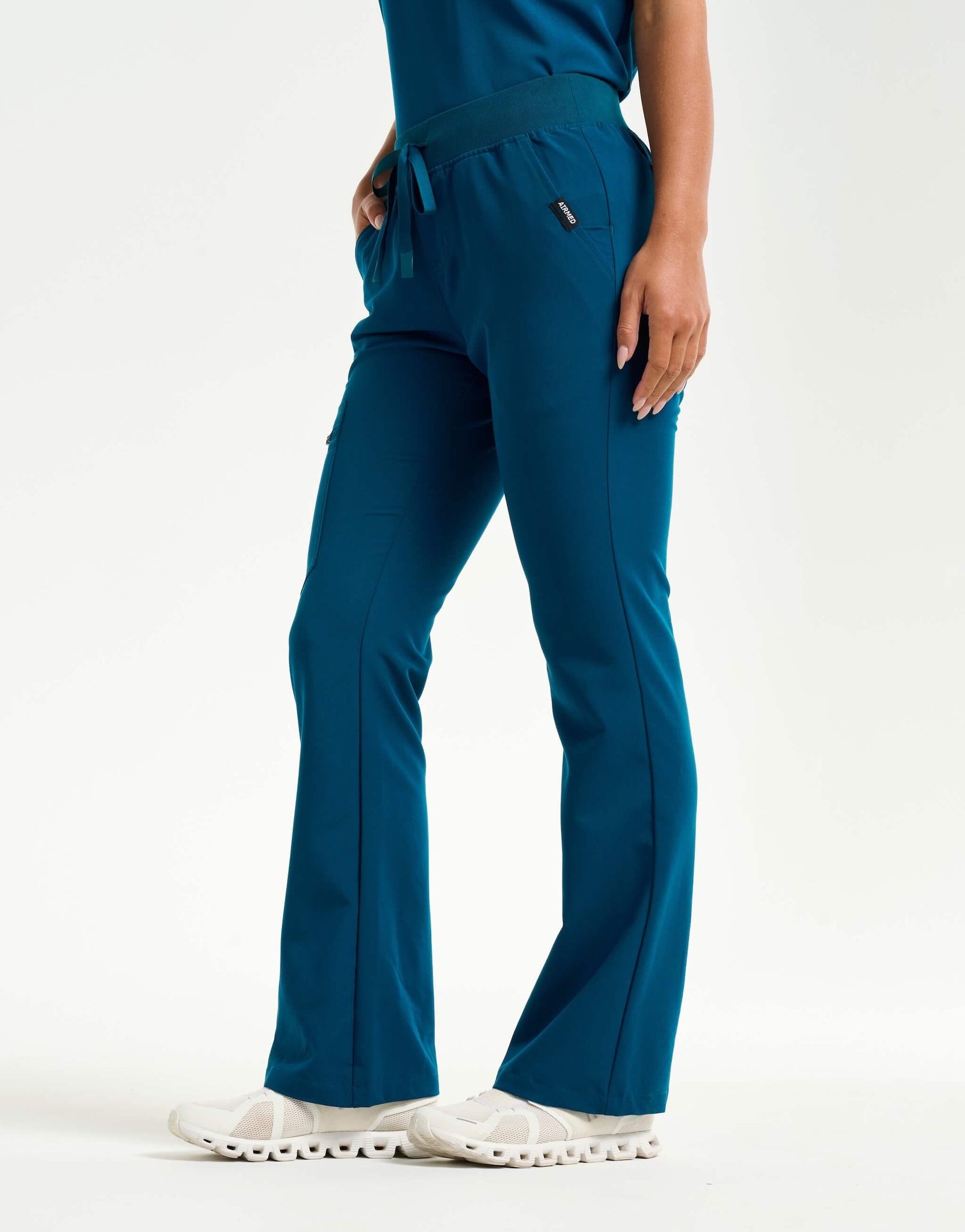Essential Flare Scrub Pants - Gibraltar Blue