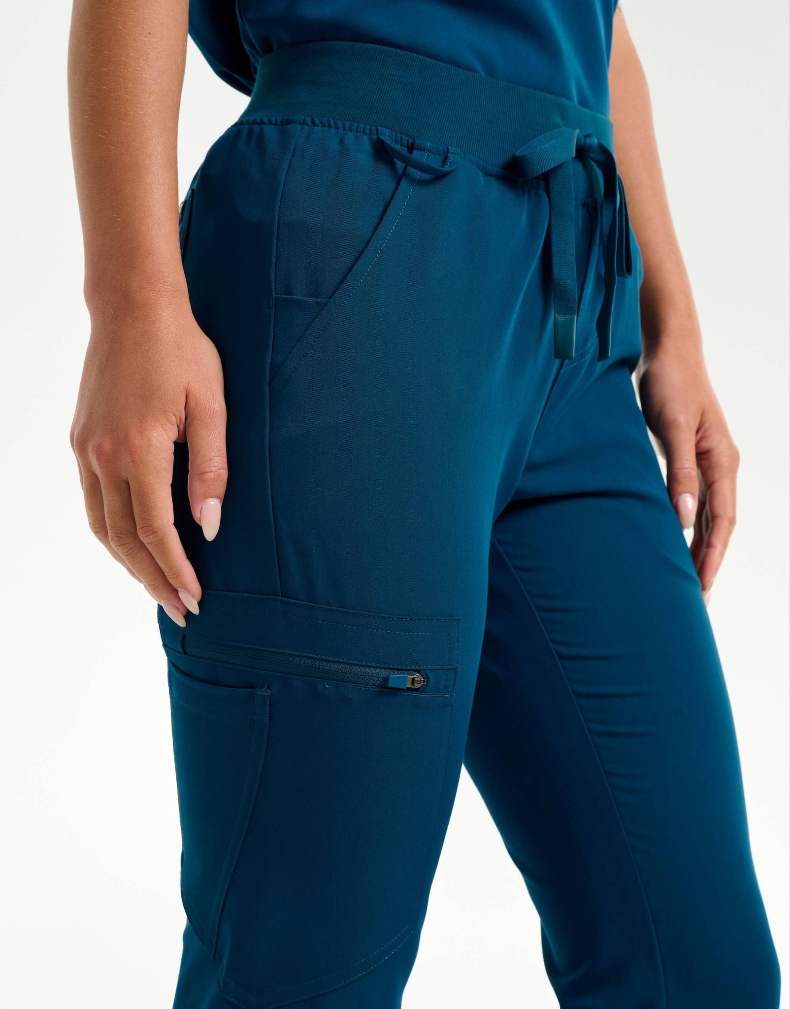 Essential Flare Scrub Pants - Gibraltar Blue