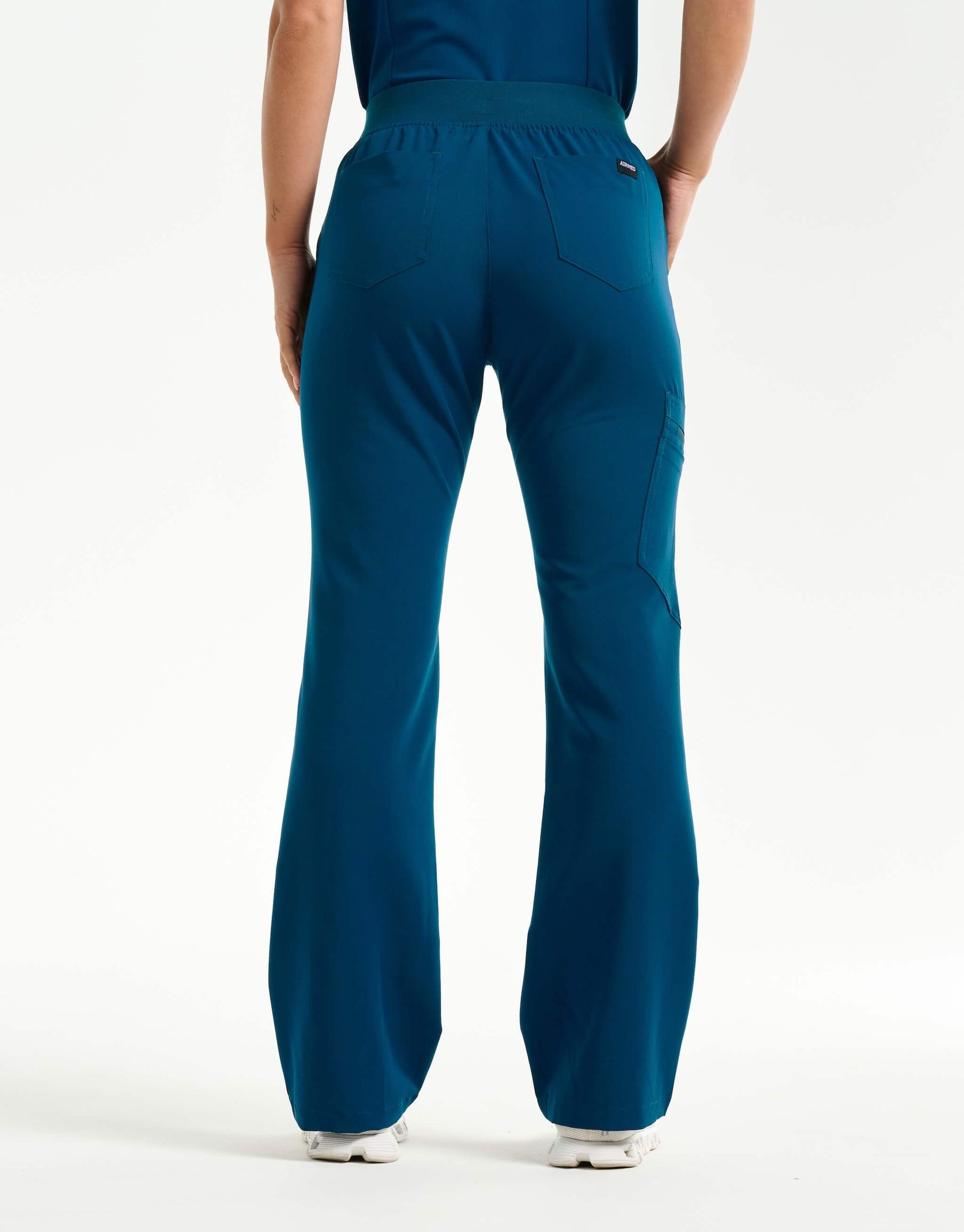 Essential Flare Scrub Pants - Gibraltar Blue