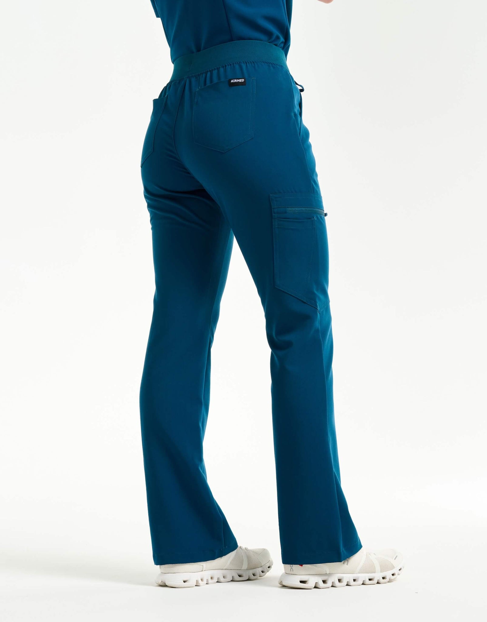 Essential Flare Scrub Pants - Gibraltar Blue