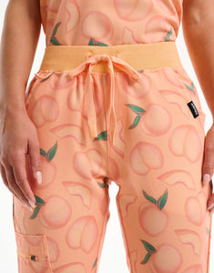 waist of peach jogger scrub pants