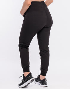 Essential Maternity Jogger Scrub Pants - Black