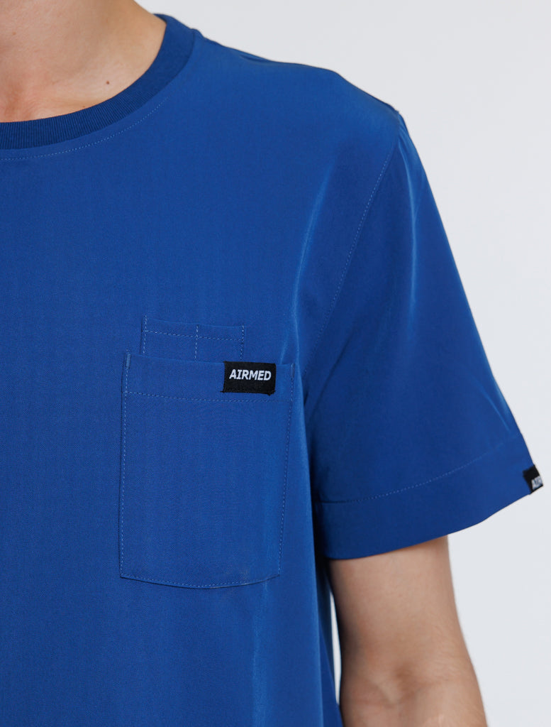 Essential Crewneck Scrub Top - Royal Blue