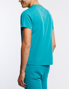 Essential V Neck Scrub Top - Sydney Teal