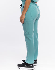 Essential Multi-Pocket Scrub Pants - Audrey Teal